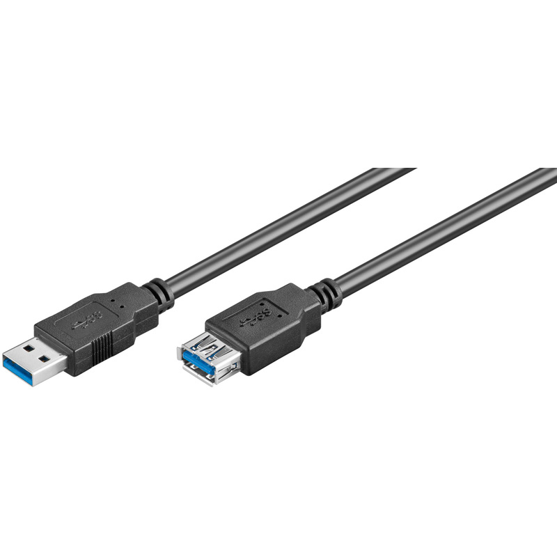 EC1007 | CAVO PROLUNGA USB 3.0 A/A M/F 1.0mt NERO | Ewent | distributori informatica