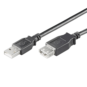 CC-100201-020-N-B | CAVO PROLUNGA USB 2.0 A/A M/F 1.8 mt NERO | OEM | distributori informatica