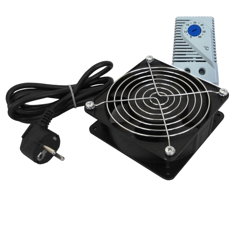 WPNACSFAN120T | 120 x 120 x 38 mm 220-VOLT-LÜFTER FÜR RACK MIT THERMOSTAT | WP Rack | distributori informatica