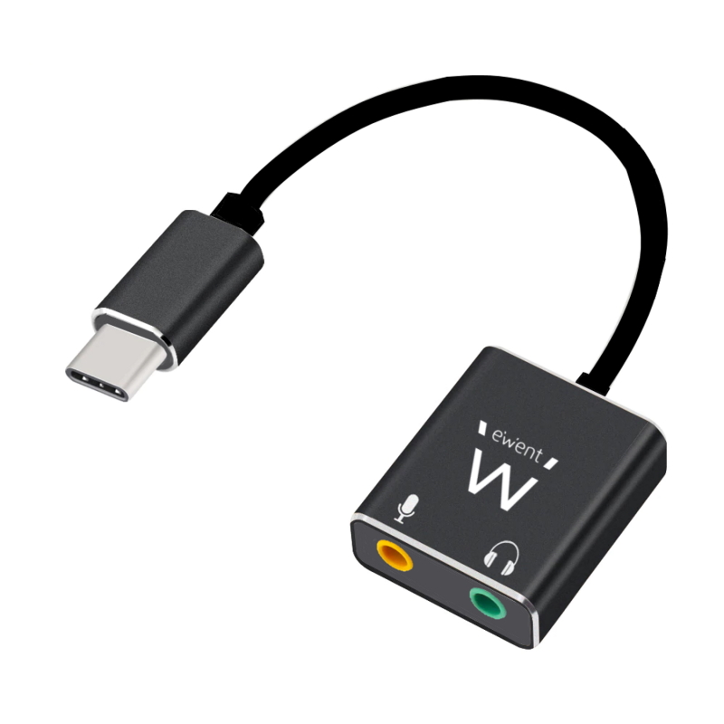 EC1645 | USB Type C Audio adapter cable with 2x jack 3.5mm | Ewent | distributori informatica