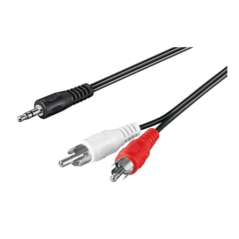 EC1610 | CAVO AUDIO STEREO PER MP3,iPod,SMARTPHONE 1x3.5mm/2xRCA 0.5m | Ewent | distributori informatica