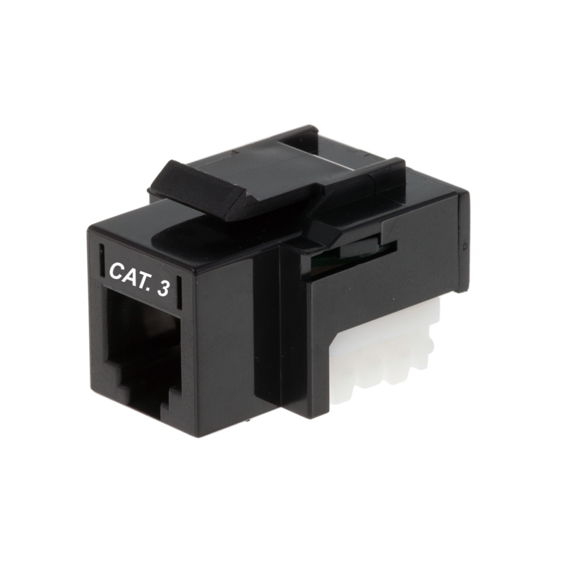 WPC-KEY-3-90/BL | CAT 3 6P4C KEYSTONE MODUL 90&#176;, UNGESCHIRMT, SCHWARTZ | WP Cabling | distributori informatica