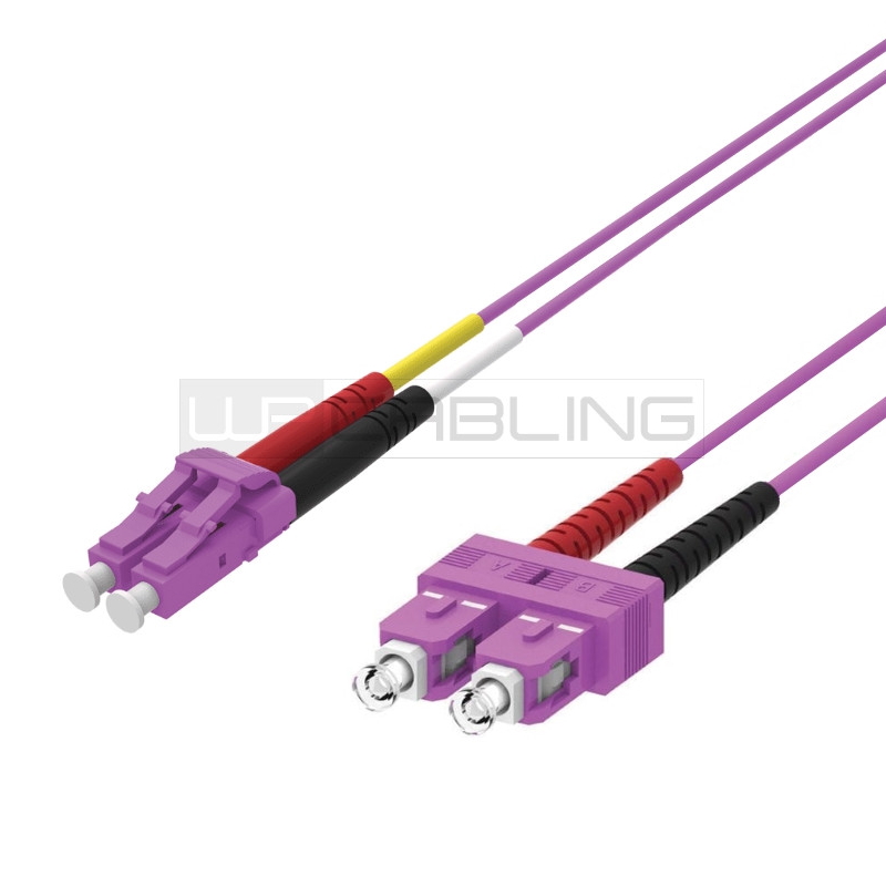 WPC-FP4-5LCSC-005 | Fiber optic multimode patch cord 50/125 LC-SC, 0,5 mt. om4 | WP Cabling | distributori informatica