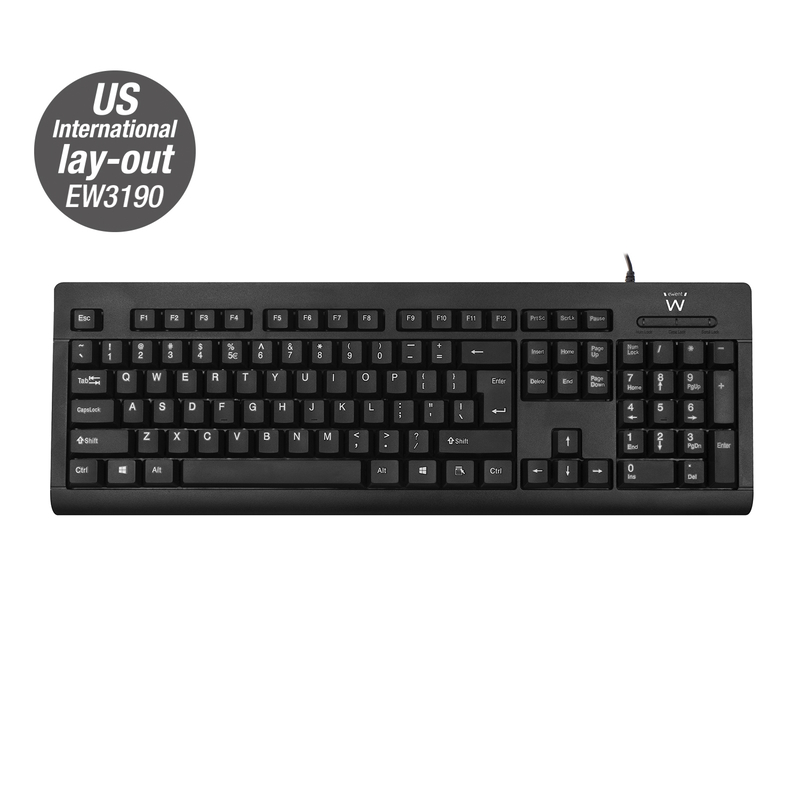 EW3190 | Business Keyboard USB (US layout) | Ewent | distributori informatica