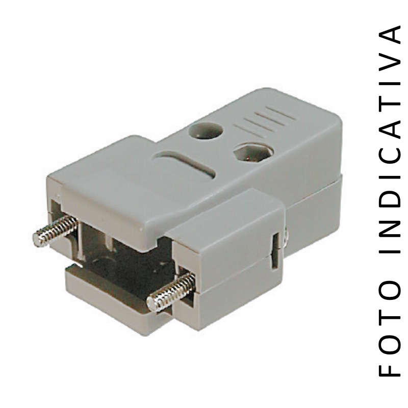 AGP09G/NEW | CUSTODIA CON VITI CORTE E FILETTO UNC 4/40  9 POLI  NERA | C-Industries | distributori informatica