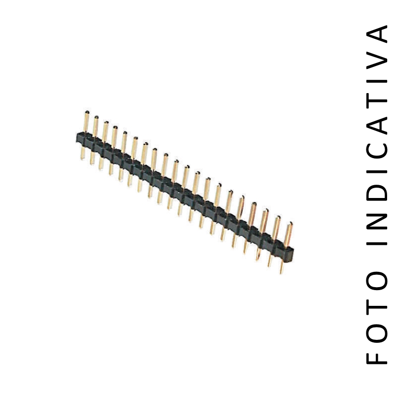 AW108/50G | STRIP MASCHIO DA CS PASSO 2,54mm DORATA DRITTA 50POLI 11,2mm | C-Industries | distributori informatica