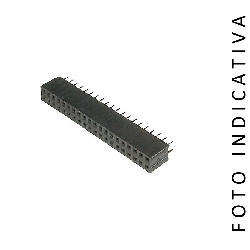 AWRZ40Z | STRIP FEMMINA DOPPIA FILA 2X20 POLI - PASSO 2,54mm | C-Industries | distributori informatica