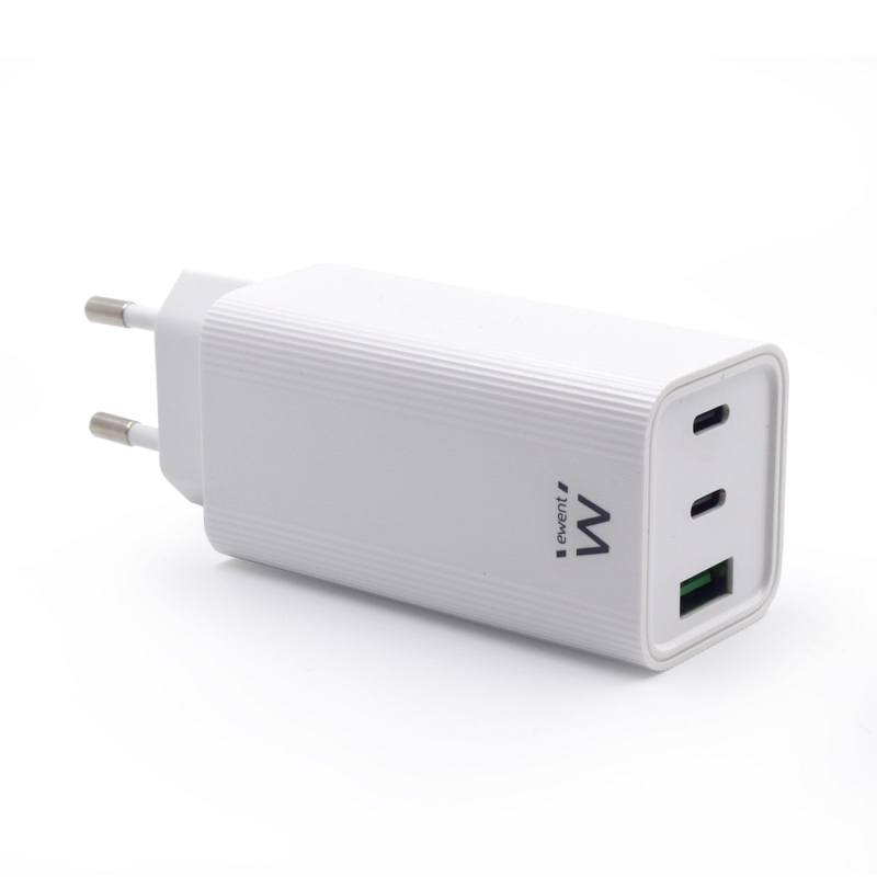 EW1323 | USB-C 3 ports Fast Charger 65W for Laptop, MacBook, iPhone | Ewent | distributori informatica
