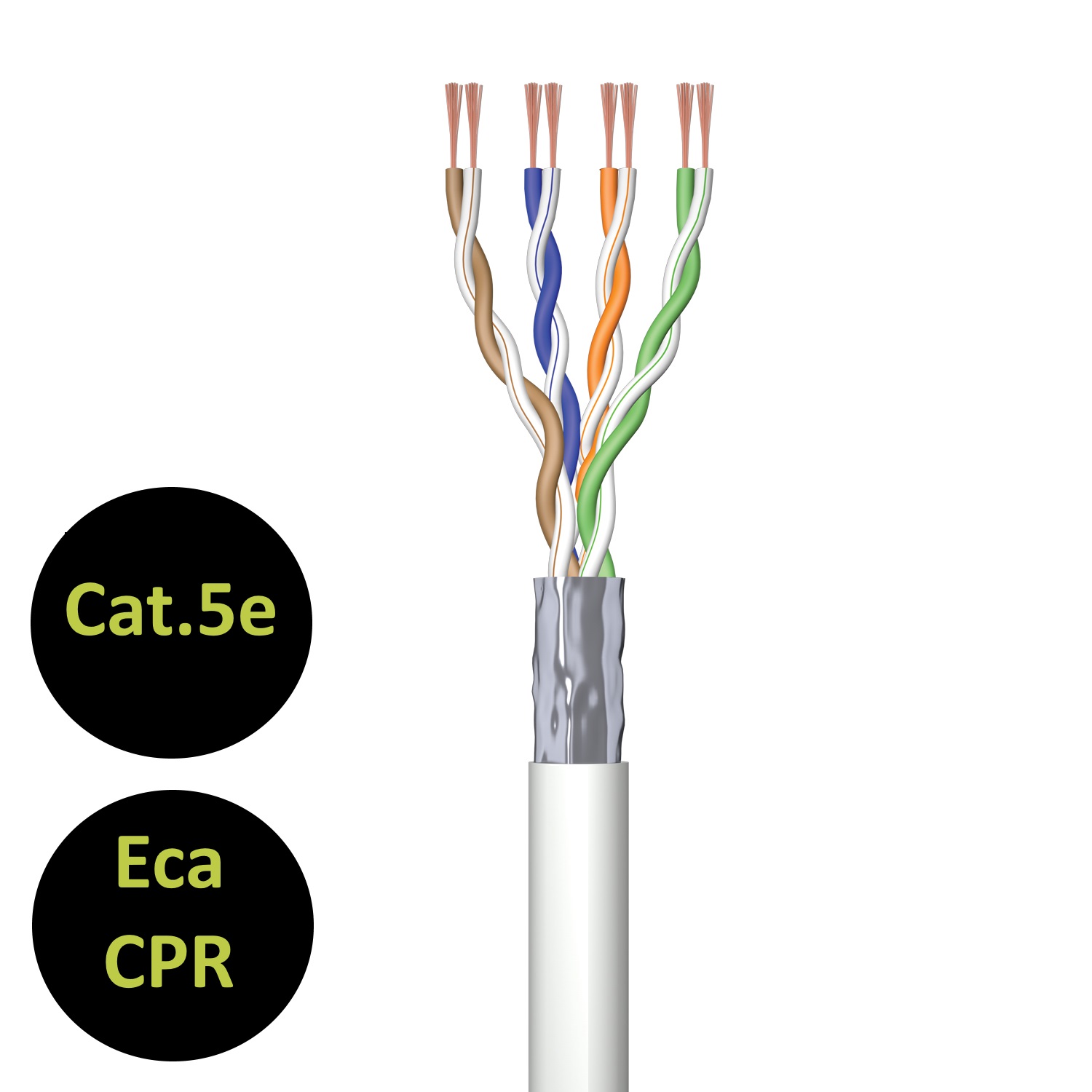 CN-MAT-5F-F-305 | Matassa U/UTP Cavo Cat.5E CU 305m Flessibile, PVC Grigio | OEM | distributori informatica