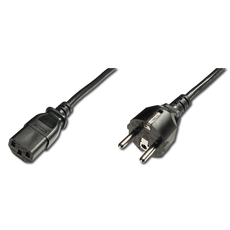 EC1912 | POWER SUPPLY CABLE, STRAIGHT, BLACK | Ewent | distributori informatica