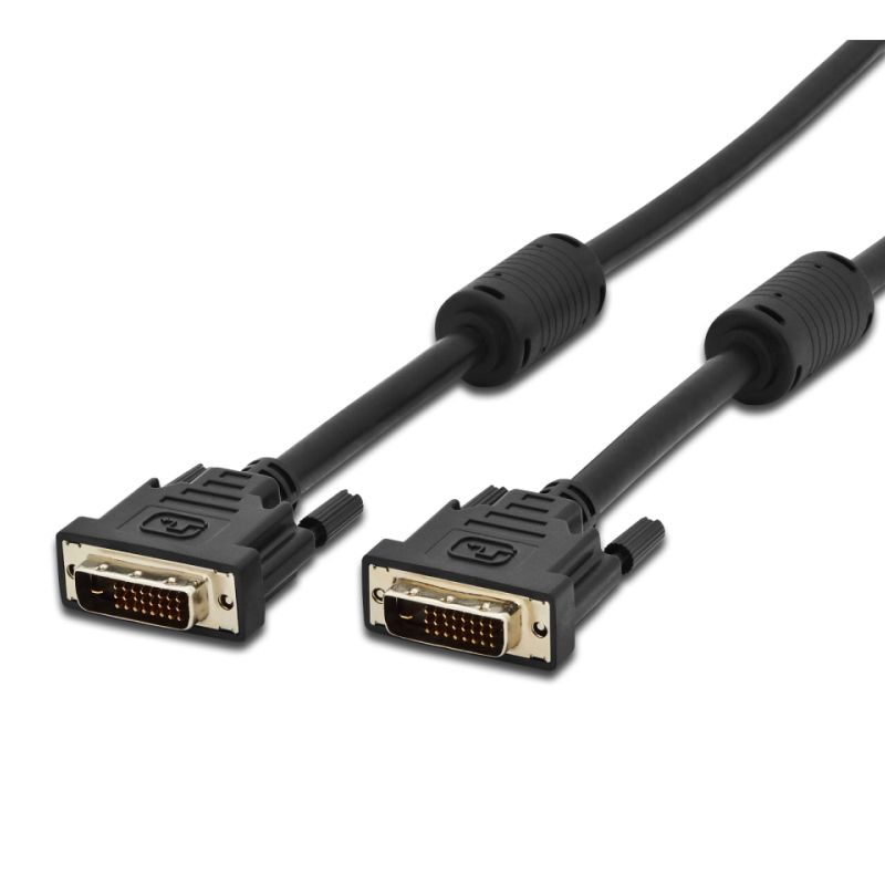 CC-120101-100-N-B | MONITOR CABLE, DVI (24+1) BLACK, 2 FERRITE CORES, 10MT | OEM | distributori informatica