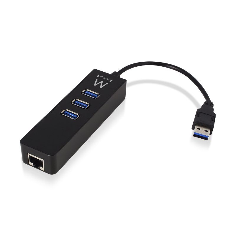 EW1140 | 3-Port USB 3.1 Gen1 (USB 3.0) Hub with Gigabit network port | Ewent | distributori informatica