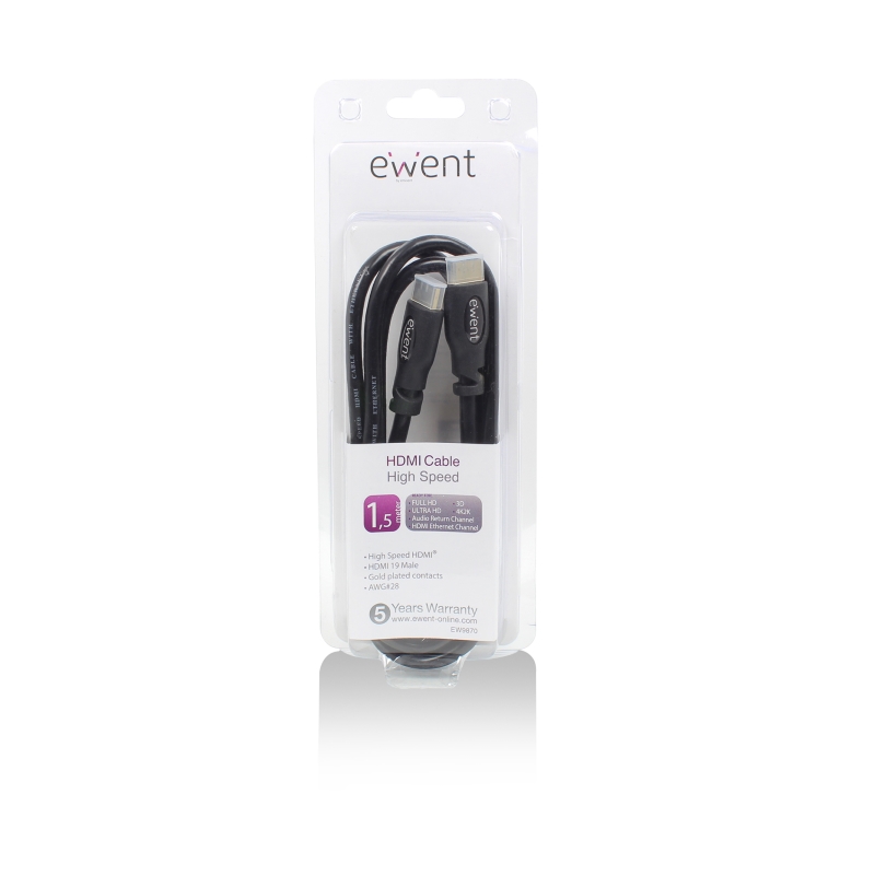 EW9870 | High Speed HDMI cable 1.5 meter | Ewent | distributori informatica