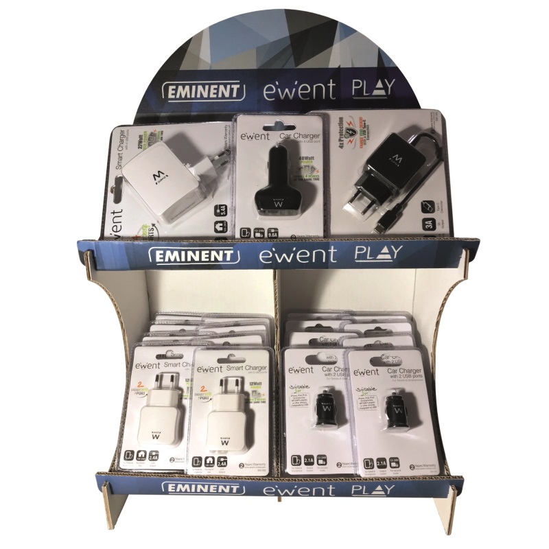 EW-BUNDLE3 | Counter display with USB Chargers | Ewent | distributori informatica