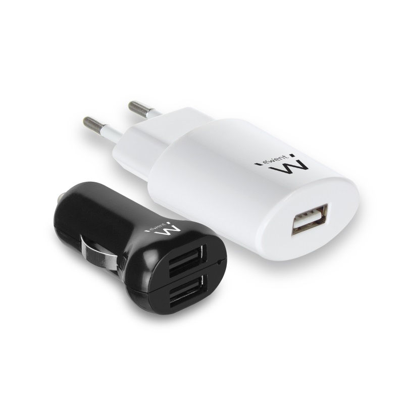 EW1263 | Bundle 15 USB Home Chargers 2.1A and 15 Dual USB Car Charger | Ewent | distributori informatica