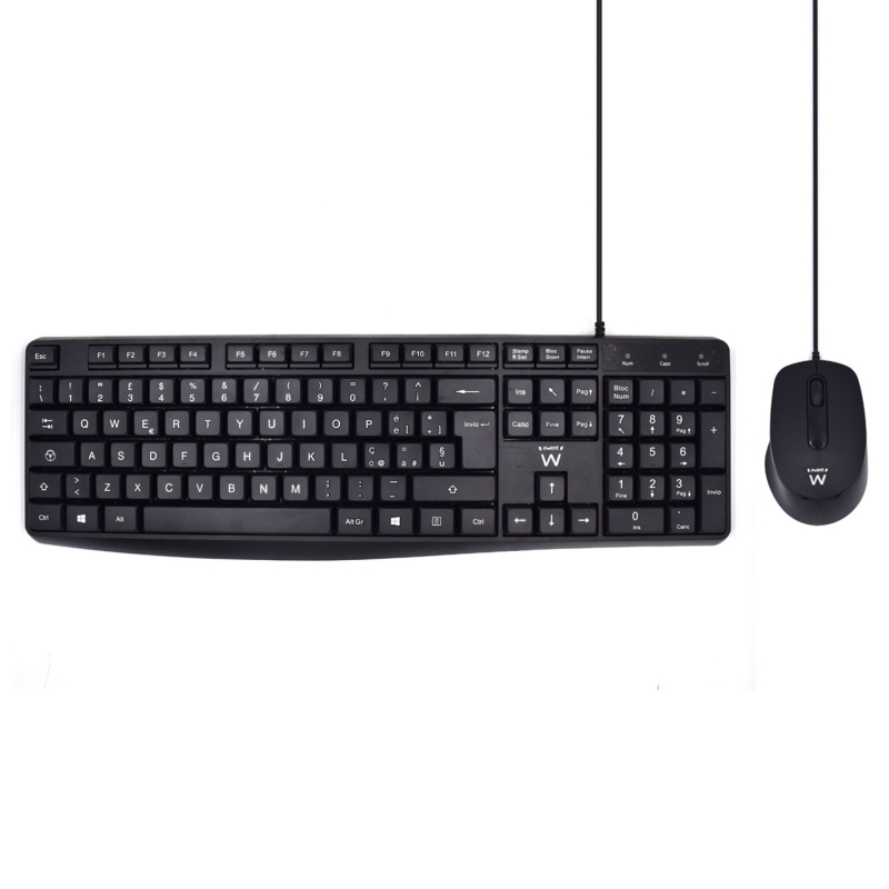 EW3005 | Keyboard &#38; Mouse Set with Quiet Typing, IT Layout | Ewent | distributori informatica