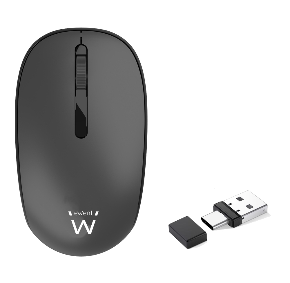 EW3206 | Silent Click Wireless Mouse with Combo USB A+C Receiver | Ewent | distributori informatica