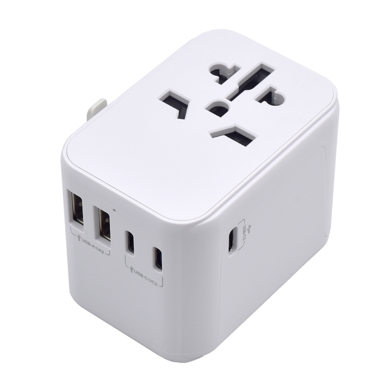 EW1470 | Adattatore universale spine EU/USA/UK/AUS, 2 USB e 3 Type-C | Ewent | distributori informatica