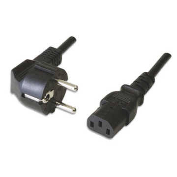 EC1901 | POWER SUPPLY CABLE, BLACK, 90º, 3MT | Ewent | distributori informatica