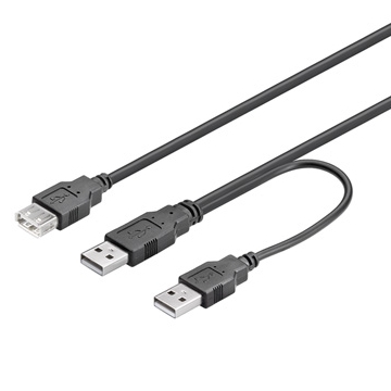 CC-100400-003-N-B | USB 2.0 cable 2x "A" plug to "A" jack | OEM | distributori informatica