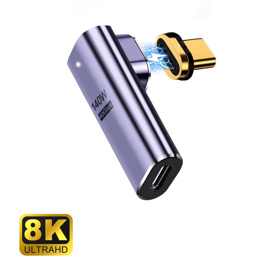 EC1049 | USB-C 90 Degree Magnetic Adapter, USB4, PD 100W 8K60Hz Video | Ewent | distributori informatica