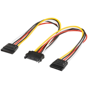 CC-180513-001-N-B | Internal Power supply adaptor cable SATA jack &#62; 2x SATA | OEM | distributori informatica