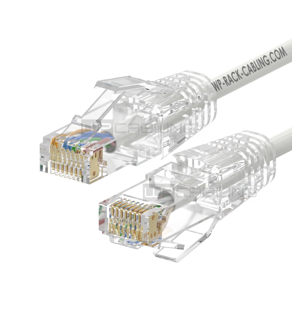 WPC-PAT-6AU010W-S | CAT 6A U-UTP SLIM PATCH CABLE, 1.0m WHITE | WP Cabling | distributori informatica