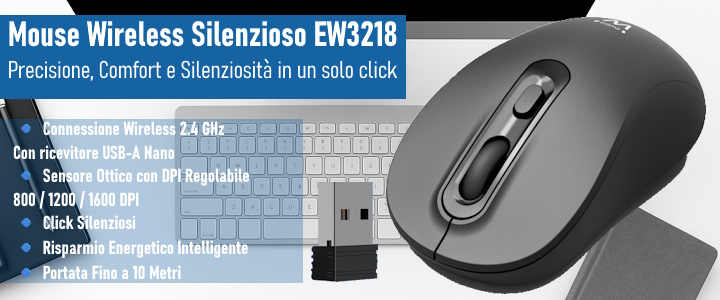 EW3218 - Mouse Wireless 2.4 GHz USB-A