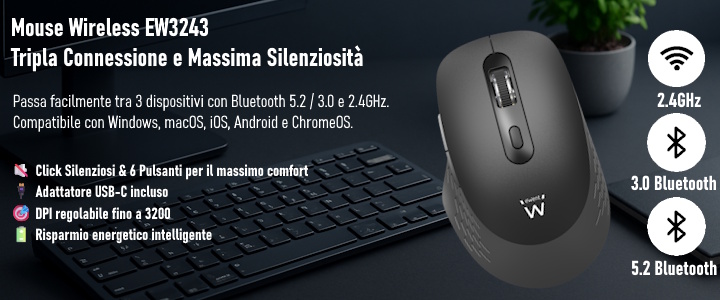 EW3243 - Mouse Wireless Multi connessione