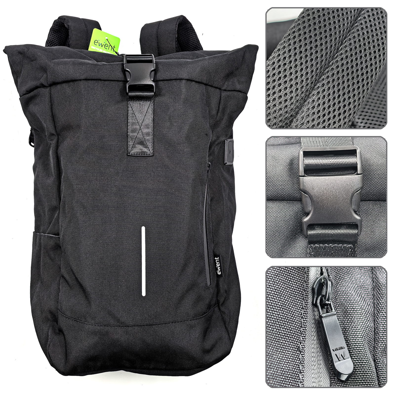 EW2536 | Mochila Unisex TRENDY ROLL Ecofriendly para port&aacute;til de 17.3 | Ewent | distributori informatica