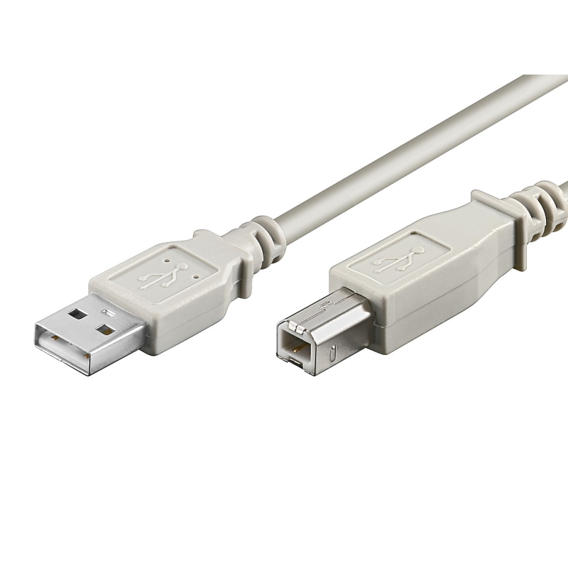 CC-100104-010-G-P | CAVO USB A/B M/M 1.0 mt GRIGIO - POLYBAG | OEM | distributori informatica