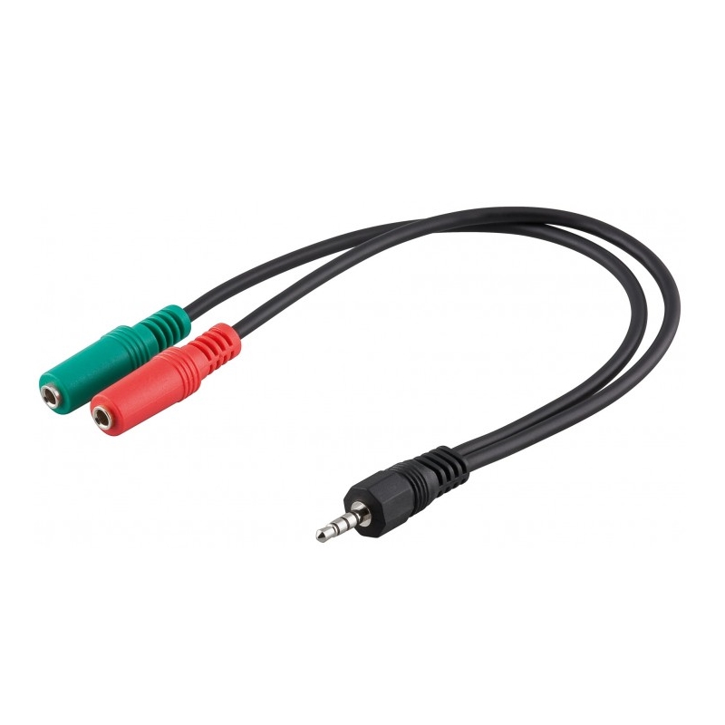 CC-220302-003-N-B | Cavo adattatore audio per Cuffiee Microfono, 0.3m | OEM | distributori informatica