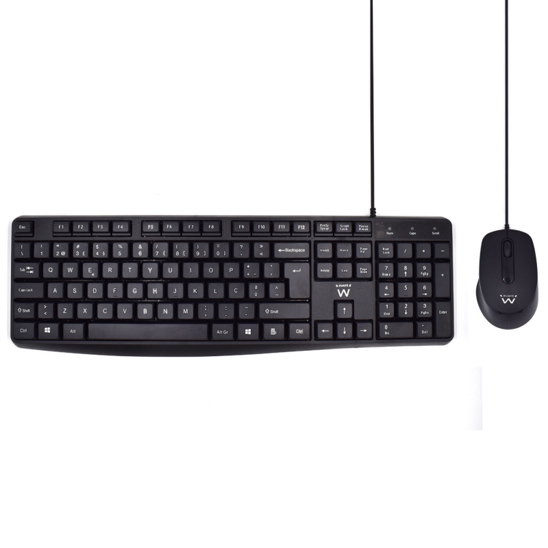 EW3007 | Keyboard &#38; Mouse Set with Quiet Typing, PT Layout | Ewent | distributori informatica