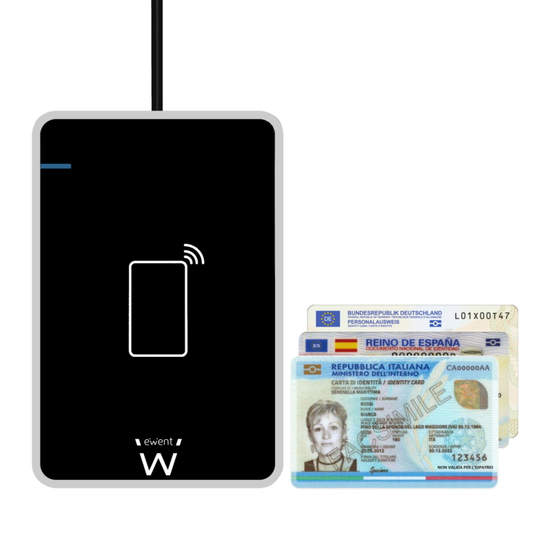 EW1053 | Lettore NFC di Smart Card / CIE 3.0 (Carta di identità) | Ewent | distributori informatica