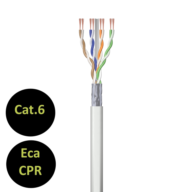 CN-MAT-6U-F-100 | Matassa U/UTP Cavo Cat.6 CU 100m Flessibile, PVC Grigio | OEM | distributori informatica