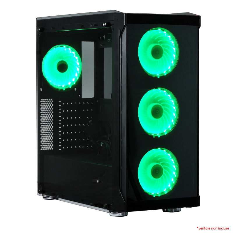 SP-X2-A7005G/W-U3 | Case per PC Gaming con finestre trasparenti | Spire | distributori informatica