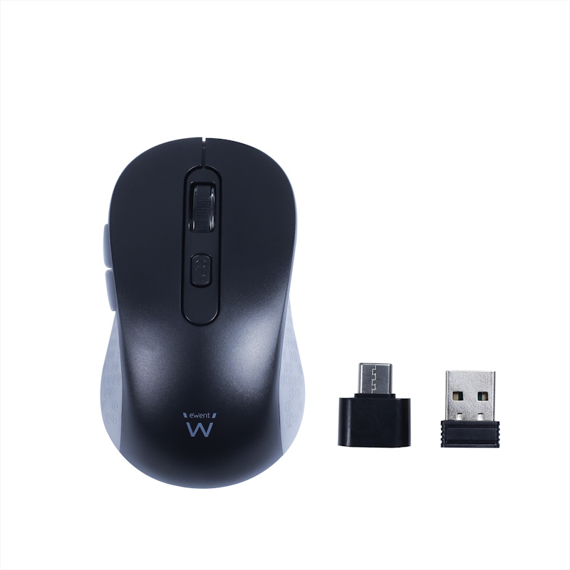 EW3204 | Mouse Wireless 2.4 GHz USB-A tasti silenziosi, adattatore C | Ewent | distributori informatica