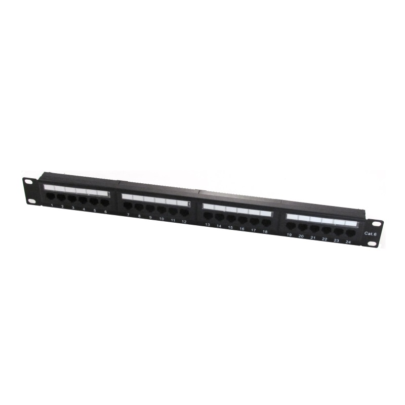 WPCPAN6U24 | PATCH PANEL CAT 6 UTP 24 PORTE RJ45, 1U | WP Cabling | distributori informatica