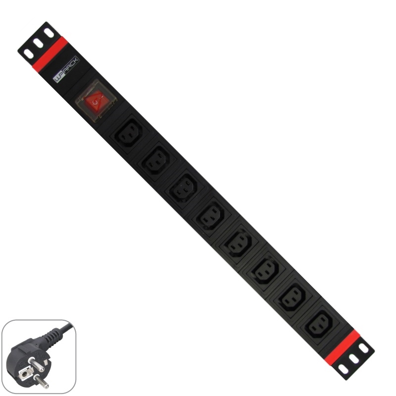 WPNPDUG0508 | MULTIPRESA RACK 19" 8 PRESE VDE SPINA SCHUKO | WP Rack | distributori informatica