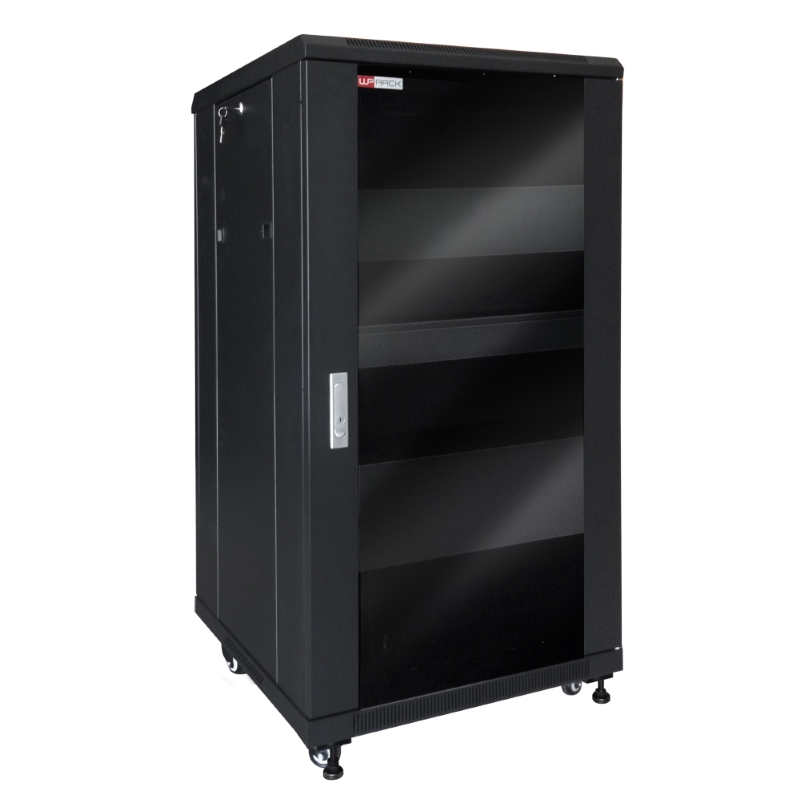 WPN-RNV-22606-B | ARMADIO RACK AUDIO VIDEO 19" 22U SERIE RNV 600X600 MM, NERO | WP Rack | distributori informatica