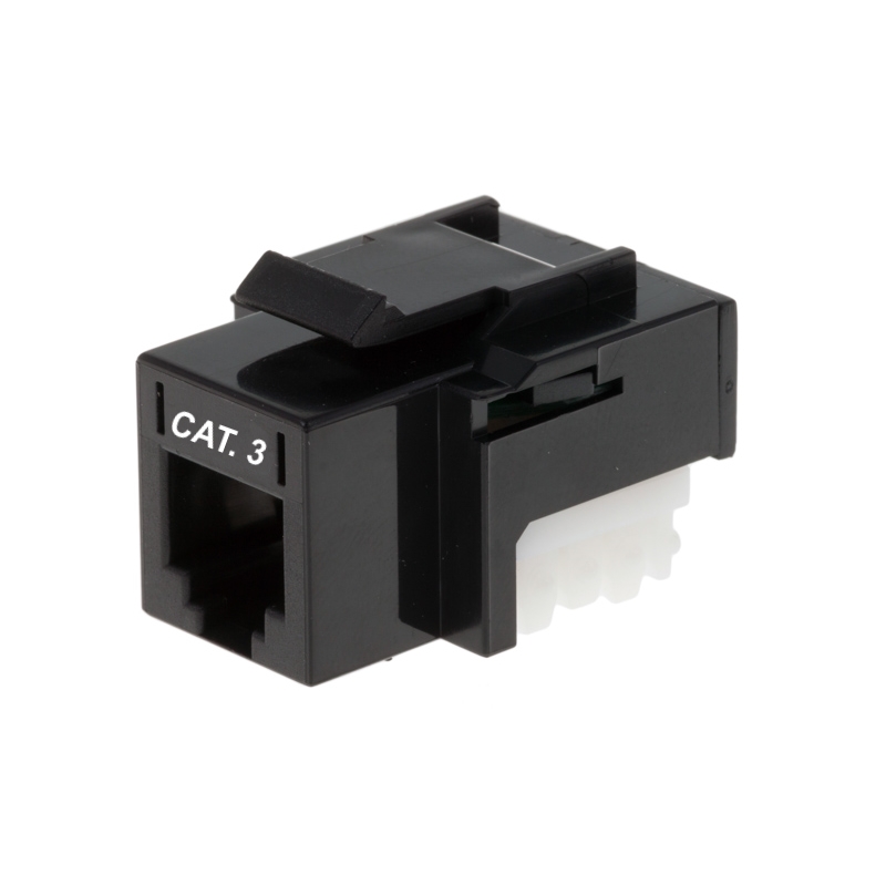 WPCKEY390/BL | Presa Keystone Telefonica CAT 3 6P4C UTP 90&#176;, Nero | WP Cabling | distributori informatica