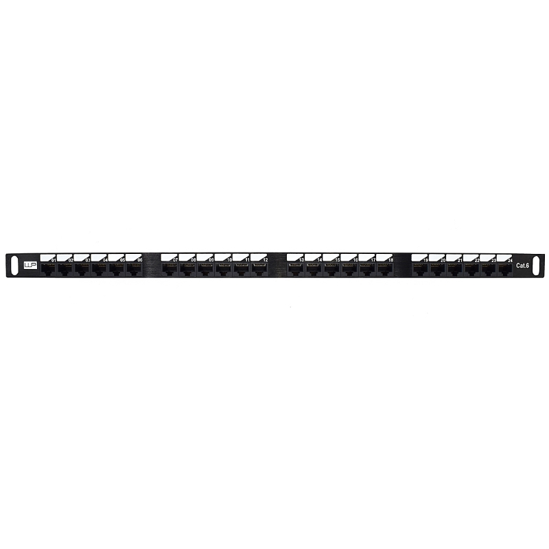 WPCPAN6U24HD | Patch Panel 19" Cat.6 UTP 24Xrj45, 0,5U, Colore Nero | WP Cabling | distributori informatica