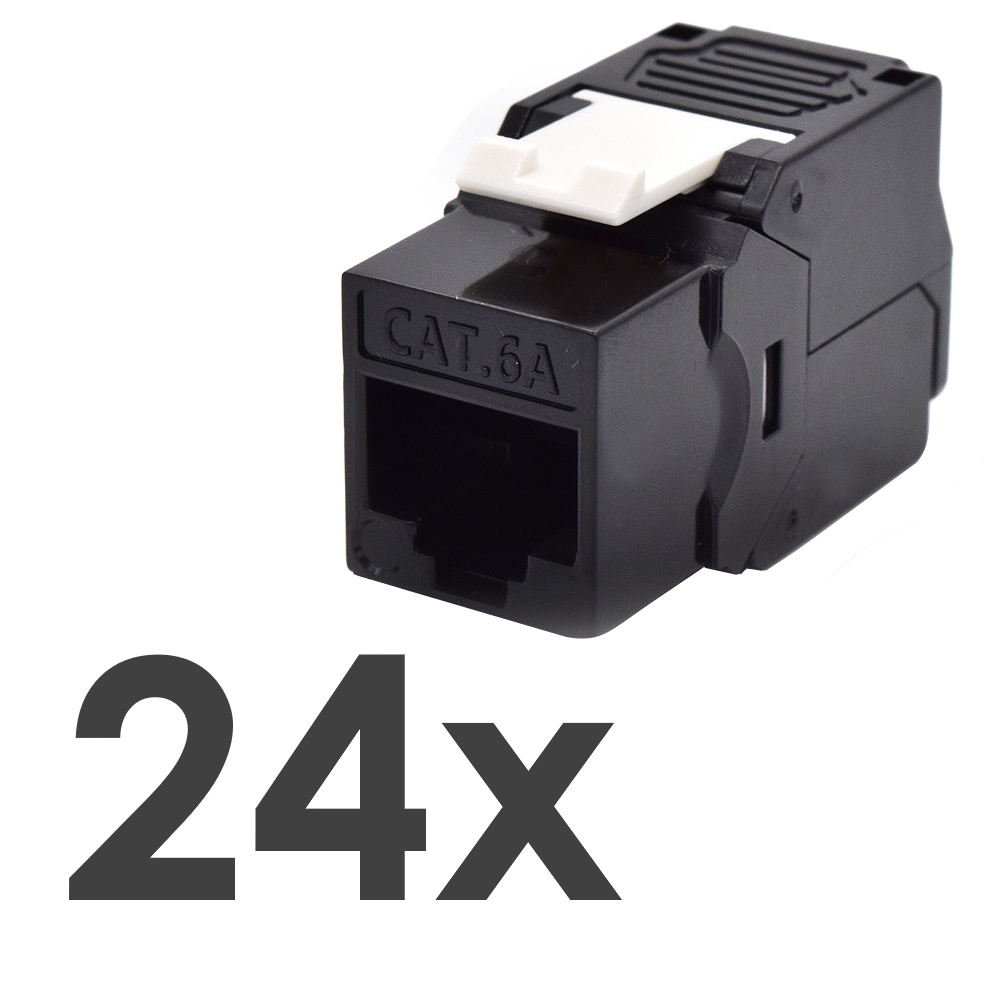 WPCPAN6AUP24 | PATCH PANEL 19" CAT. 6A UTP MODULARE 24 PRESE TOOLLESS | WP Cabling | distributori informatica